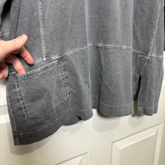 POETRY Tunic Top Gray Womens 18 Hemp Organic Cotton Acid Wash Lagom Lagenlook - Picture 7 of 12